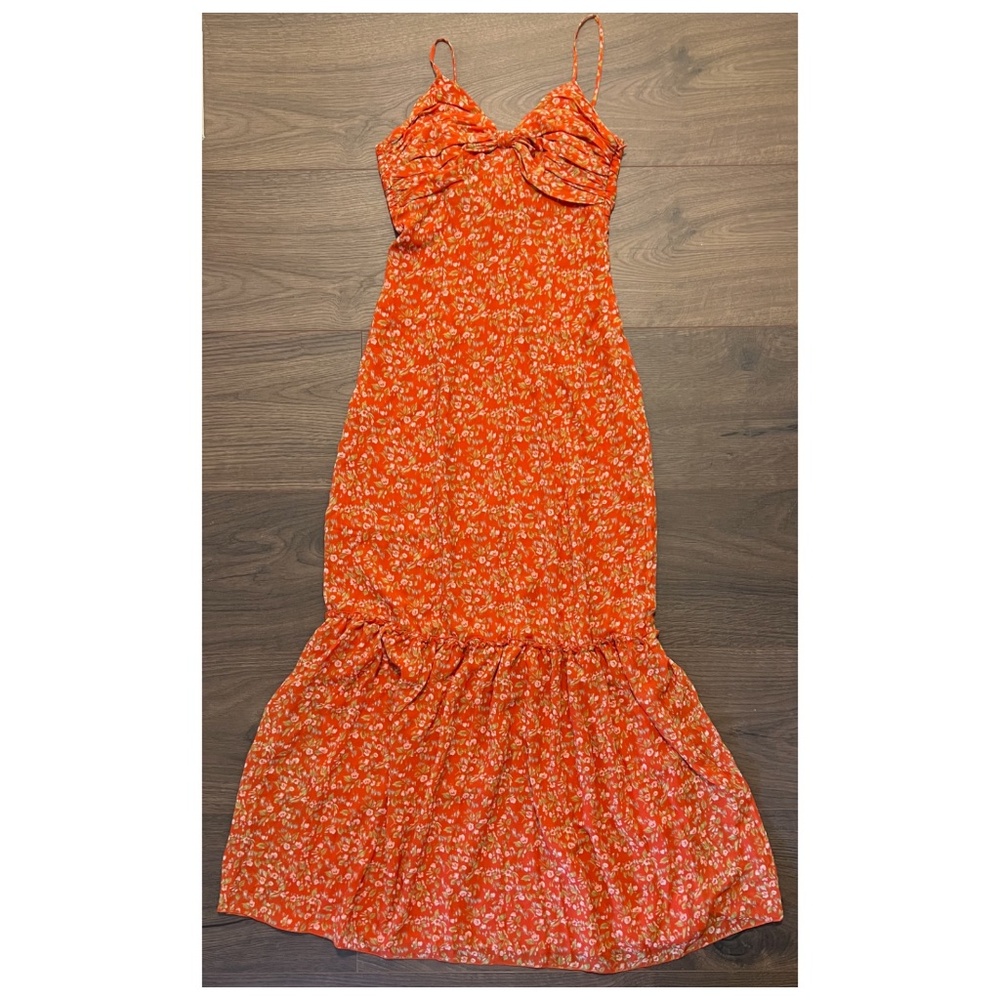 DIVINE HERITAGE / Revolve Sweet Virginia Ditsy Maxi Dress Floral RED - XS S or M